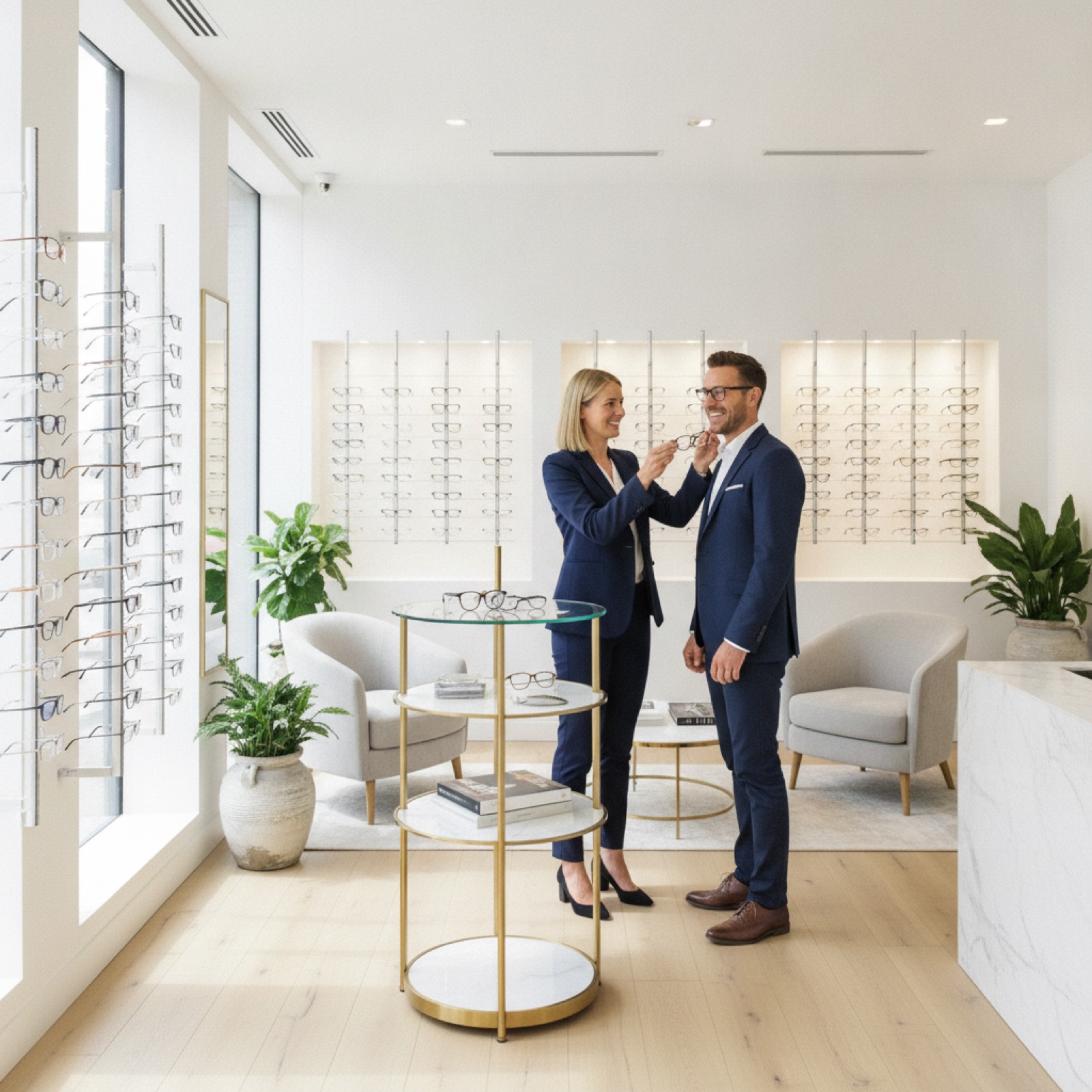 Detailed view of optometrist's hand choosing lens from optical kit, highlighting precision in eye care.